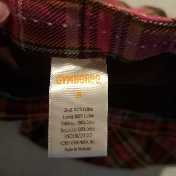 Gymboree girls size 8 plaid skirt with modesty shorts - Picture 6 of 6